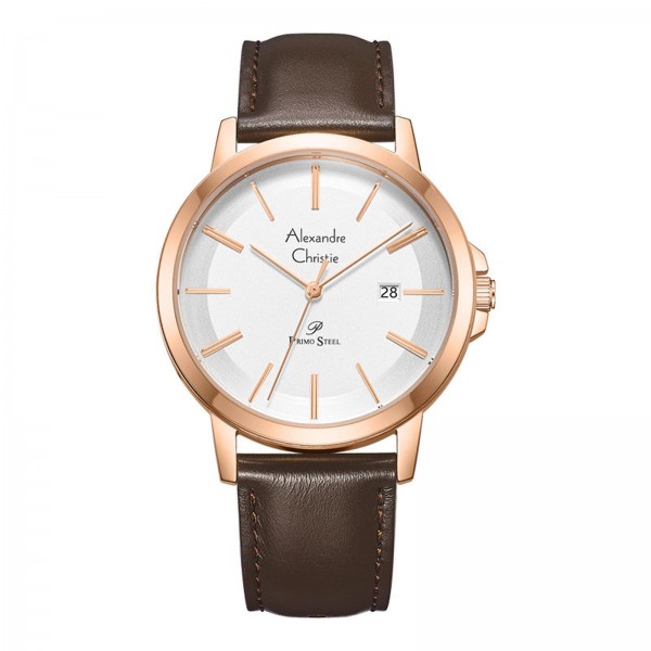 Alexandre Christie AC 1036 Roseogld White Man MDLRGSL